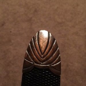 Genuine lizard belt with sterling silver buckle